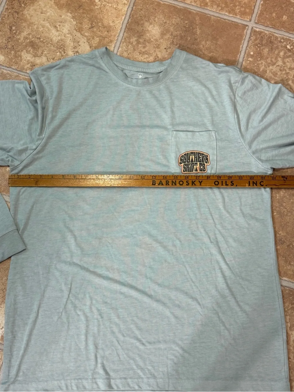 The Southern Shirt Co. long sleeve light weight light blue L/S tshirt men XL